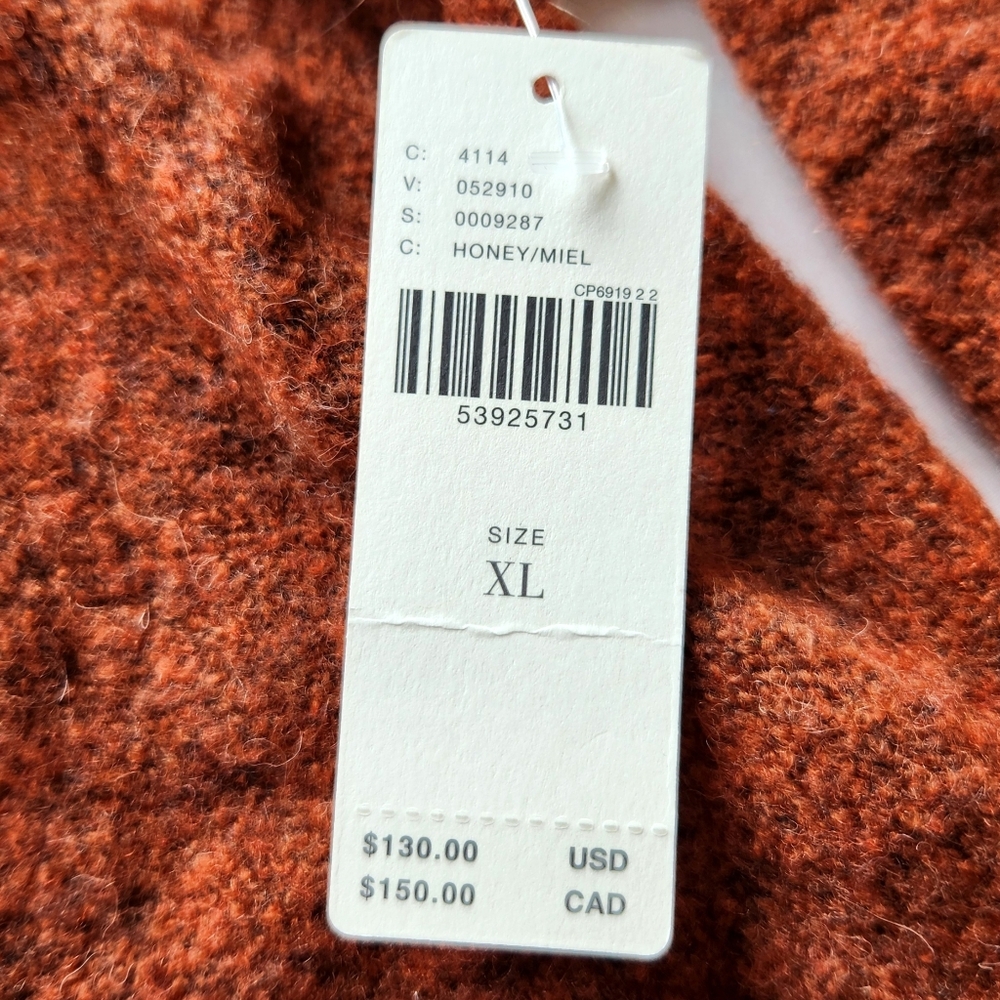 NWT Anthropologie "Vittoria Fair Isle" One Shoulder Sweater Wool Alpaca Blend XL - Picture 9 of 12